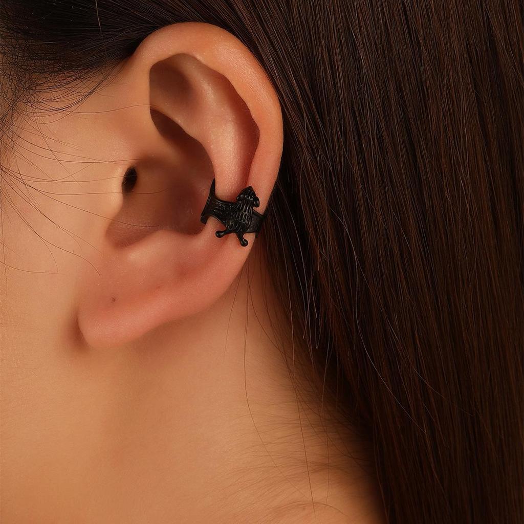 Retro Gothic Skull & Spider Ear Bone Clip - No Piercing Needed