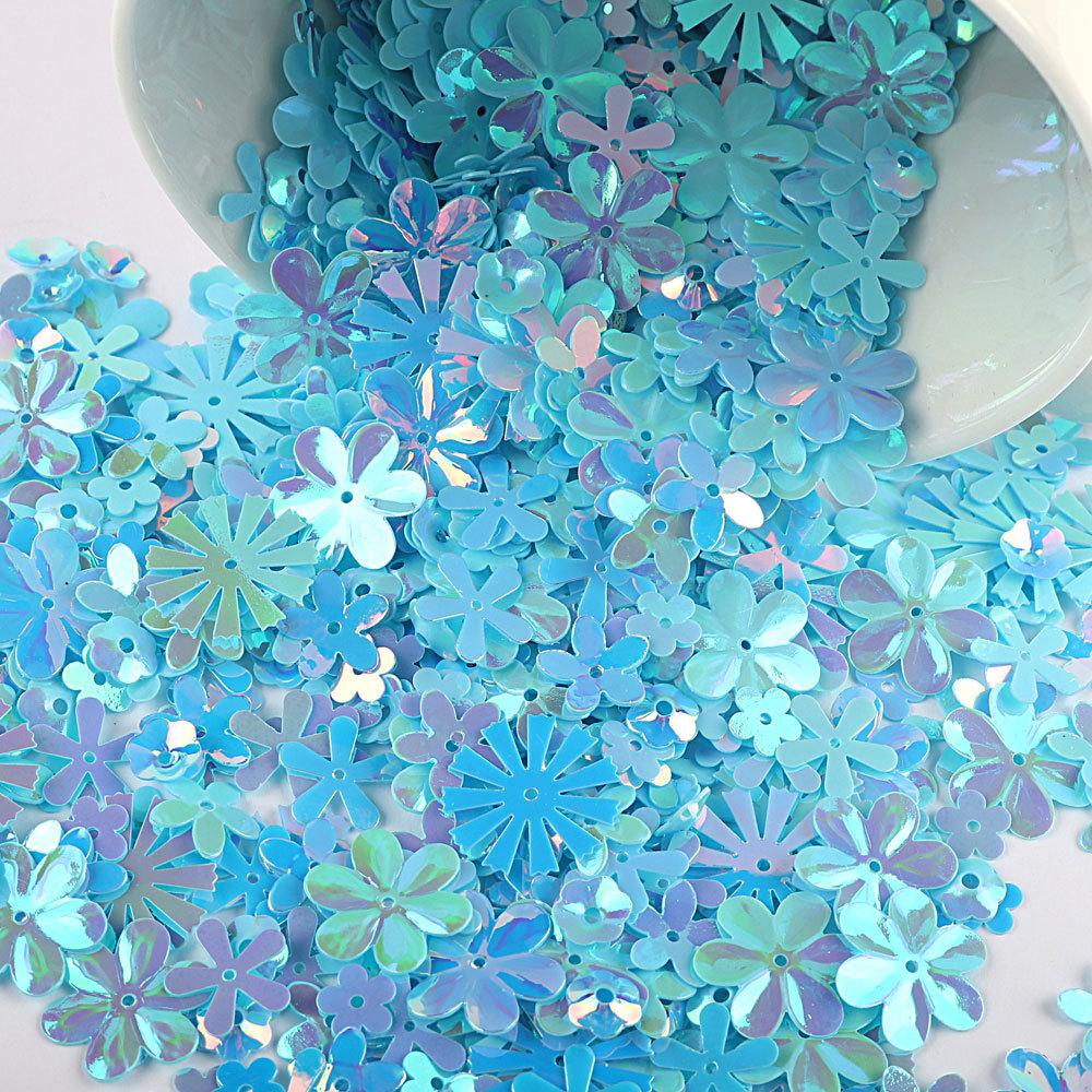 1Bag Daisy Flower Snowflakes Sequin Confetti for Baby Shower Birthday Wedding Party Table Scatter Christmas Gift Decorations