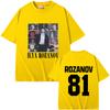 Heated Rivalry Ilya Rozanov Hollanov 81 Tshirt Men Women Clothing Harajuku Oversized T Shirts Male Fashion Vintage Streetwear