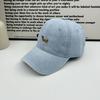 Spring New Cute Puppy Embroidered Baseball Cap Children Big Head Circumference Show Face Small Denim Cap Fashionable and Versatile