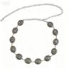 1PC popular ethnic style old ancient silver waist chain, retro carved round brand design versatile clothing accessories