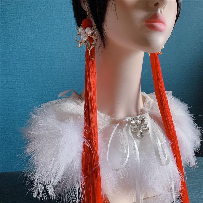 Bohemia Style Earrings Chinese Knot Lantern Pendant Long Tassel Earrings For Women Jewelry Accessories Christmas New Year Gift