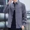 Elegant Solid Color Wrinkle-Free Relaxed Long Sleeve Work Shirt Men's Spring Autumn Casual
