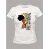 Elegant T-Shirt with I Don't Care Print Crew Neck Short Sleeve Casual for Women Summer Spring Fashion Casual Wear Statement