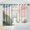 Minimalist Home Window Curtains Abstract Geometric Pattern Bedroom Hotel Living Room Kitchen Decor Windproof Curtain With Light Blocking Polyester