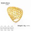 Heart Filigree Rings for Women Stainless Steel Gold Wide Aesthetic Ring Birthday Valentine's Day Gift
