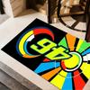 Colorful Wheel Design Floor Mat Design for Game Room Kitchen Dormitory Entryway Antislip Carpet Decorate Offices