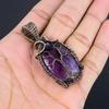 Amethyst Pendant Gemstone Jewelry, 999 Copper Wire Wrapped  Pendant, Gift For Women Handmade Pendant