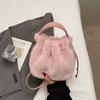 Fashiable Bucket Bag Soft Fluff Mini Shoulder Bags For Women 2026 Winter Trend Plush Handbags Crossbody Bag
