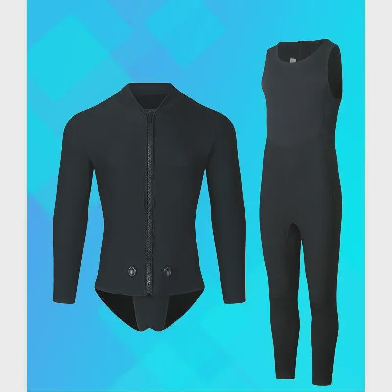3mm Professional Winter Diving & Fishing Suit - Warm, Cold-Proof Two-Piece for Snorkeling & Jellyfish Protection