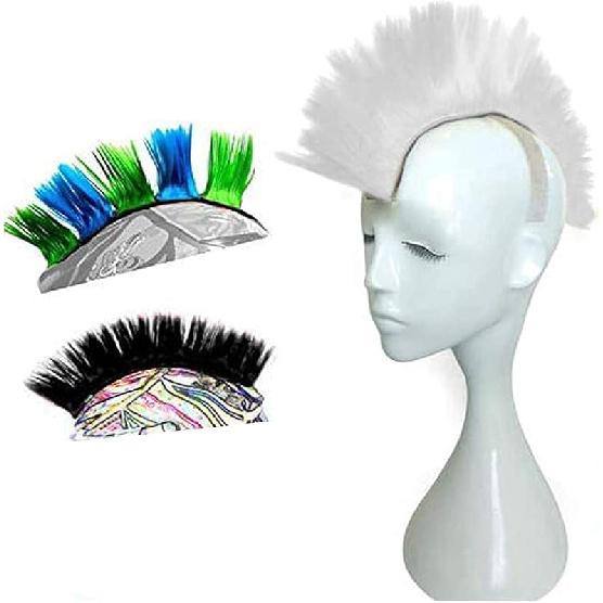 Helmet Hawks Mohawk Synthetic Wigs for Bicycle/Almost Helmet/Stick Reusable Design