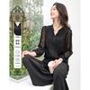 Fashion suit women's spring new style, high-end and elegant, slim and wide leg pants two-piece set