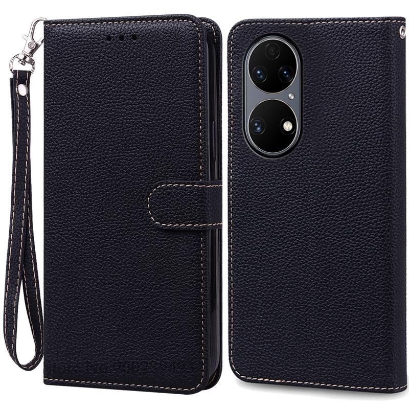 P50 P 50 Pro Case For Huawei P50 Case Leather Wallet Flip Case For Huawei P50 Pro Cover Soft Silicone Coque Fundas Shell