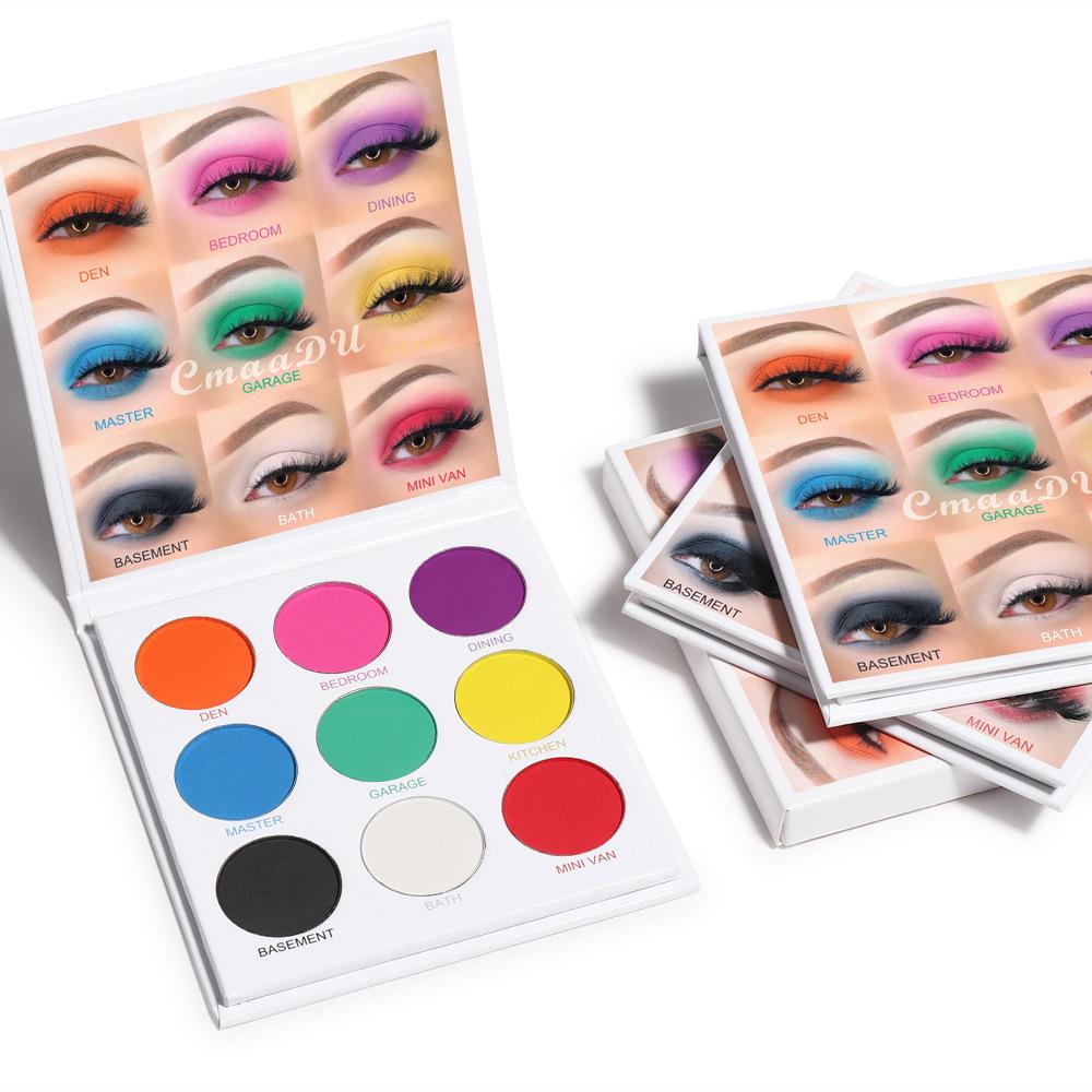 9-color Eyeshadow Matte Eye Shadow Palette Langlasting Waterproof Color Eye-shadow Flash Eye Shadow Disc