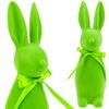 TG80588-14 Flocked Green Easter Bunny Rabbit with Satin Bow
