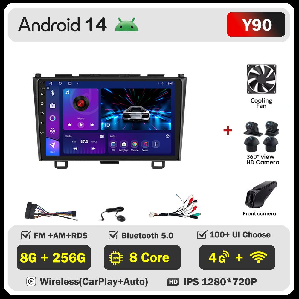 For Honda CR-V 3 RE CRV 2007-2011 Car Multimedia Video Player Android Auto Car Radio Touch Screen GPS Navigation Mirror Link