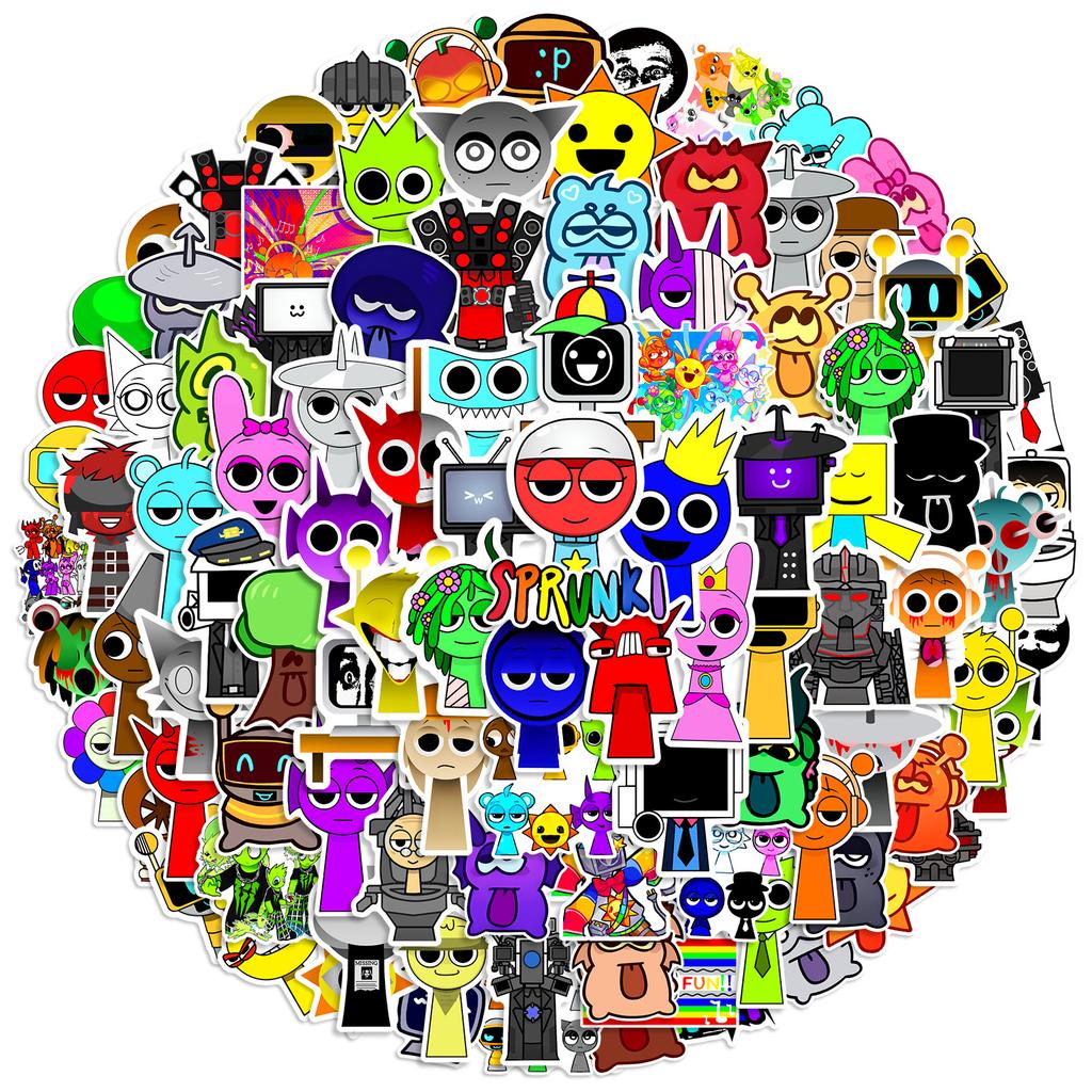50/100PCS Stickers Funny Music Game Decals DIY Phone Luggage Laptop Skateboard Guitar Bike Car Sticker