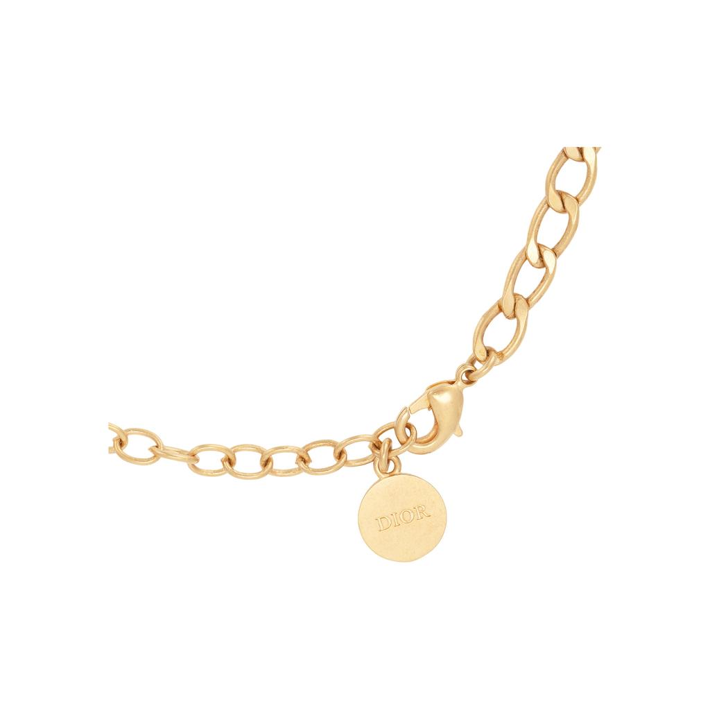 Dior Klasyczna seria naszyjników CD Petit CD Minimalistyczny Codzienny Naszyjnik Naszyjnik damski Złoty N1296PTCMT-D300