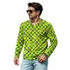 Men's Casual Christmas V-Neck T-Shirt Comfortable Loose Fit Street Printed Top