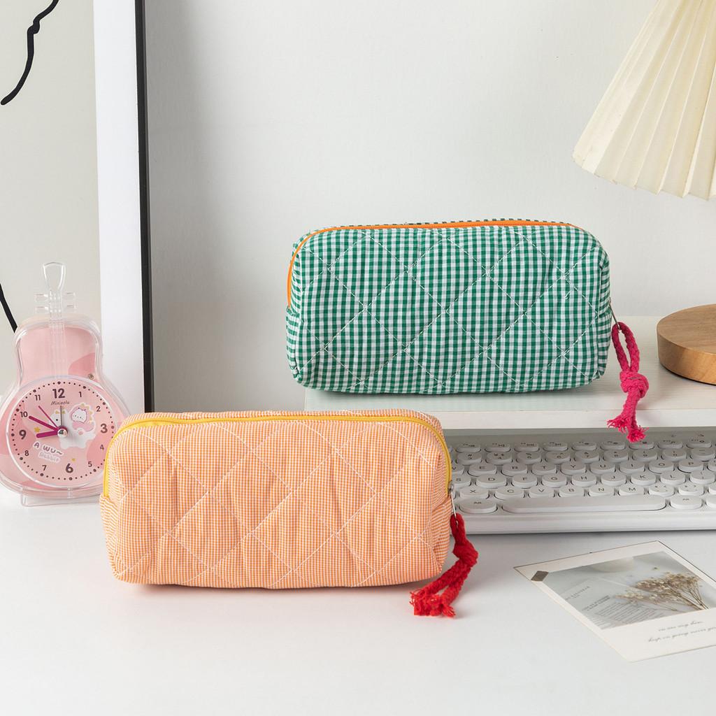Pattern Lattice Storage Bag Pencil Case For Students Gift Lightweight Portable