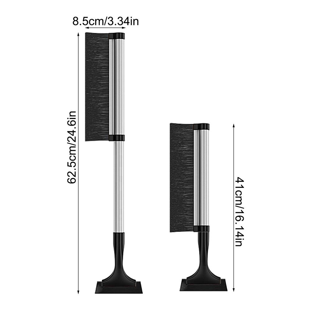 

Snow Brush And Ice Scraper Extendable Vehicle Snow Shovel Detachable Ice Scraper With Snow Brush For Car Windshield Vehicle чёрный