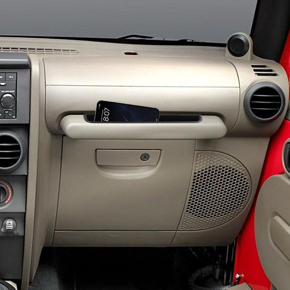 For Jeep Wrangler JK 2007-2010 LHD Car Passenger Storage Tray Organizer Grab Handle Accessory Box Door Interior Accessories