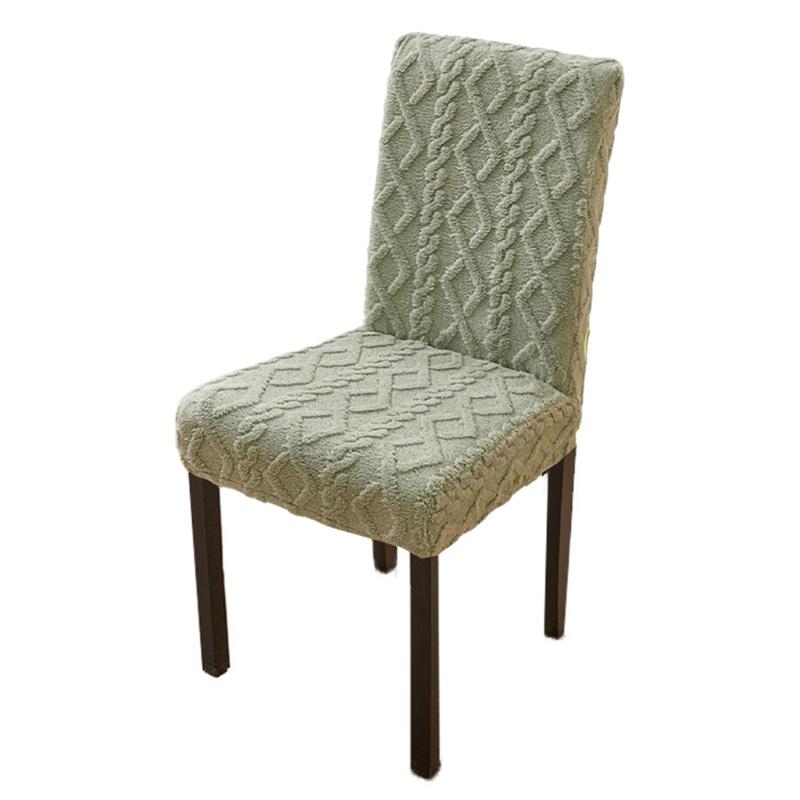 Thicken Plushes Dining Chair Cover Jacquard Stretch Chair Seats Slipcovers Soft Warm Chairs Covers for Kitchen Living Room
