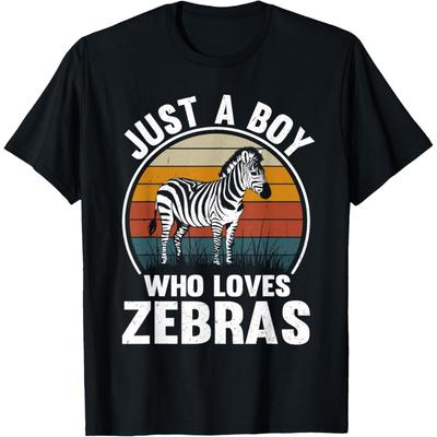 Just A Boy Who Loves Zebras Recto Zebra Lover T-Shirt