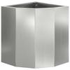 Corner Planter Silver 30 X 30 X 35 Cm Galvanized Steel