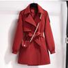 Womens Short Wool Blend Coat With Cotton Lining Slim Fit Korean Style 2025