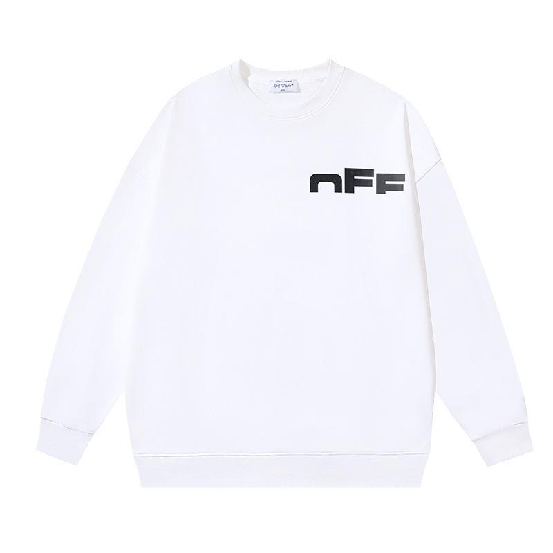 Off-White 2026 Herbst und Winter Neu Unvollständiger Buchstabenaufdruck Muster Herren und Damen Rundhals Hoodie