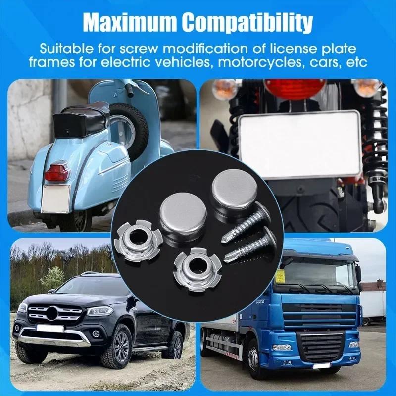 Śruba mocująca tablicę rejestracyjną samochodu o średnicy gwintu 16 mm do pojazdów elektrycznych, klamra mocująca ze stali nierdzewnej, zapięcie antykradzieżowe