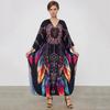 XITAO Bat Wing Sleeve Loose Print Dress GJ1202