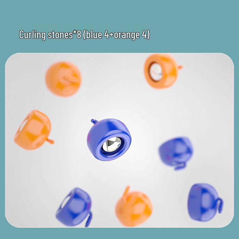 Children's Interactive Curling & Ice Hockey Table Game - 2-Player Parent-Child Toy