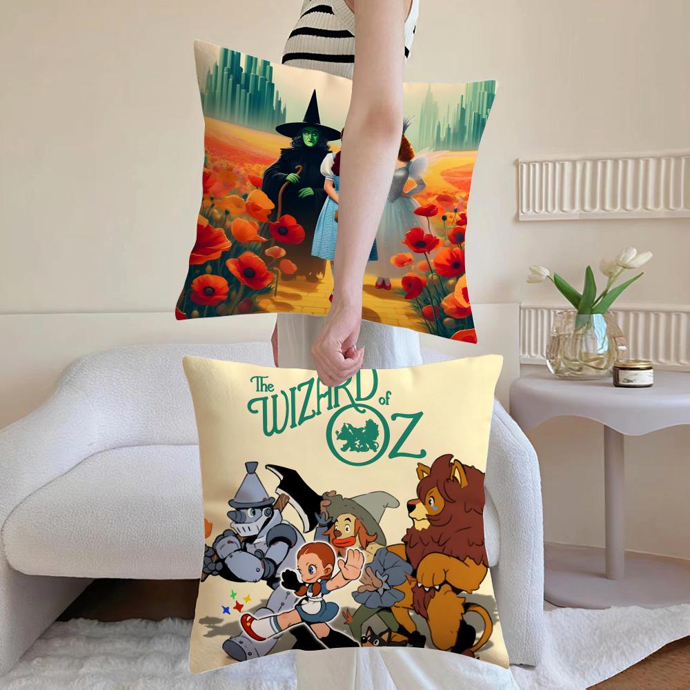 Movie T-The Wizard Of Oz Cushion Cover Breathable Linen Pillowcase Summer Odorless Eco-Friendly Invisible Zipper Washable