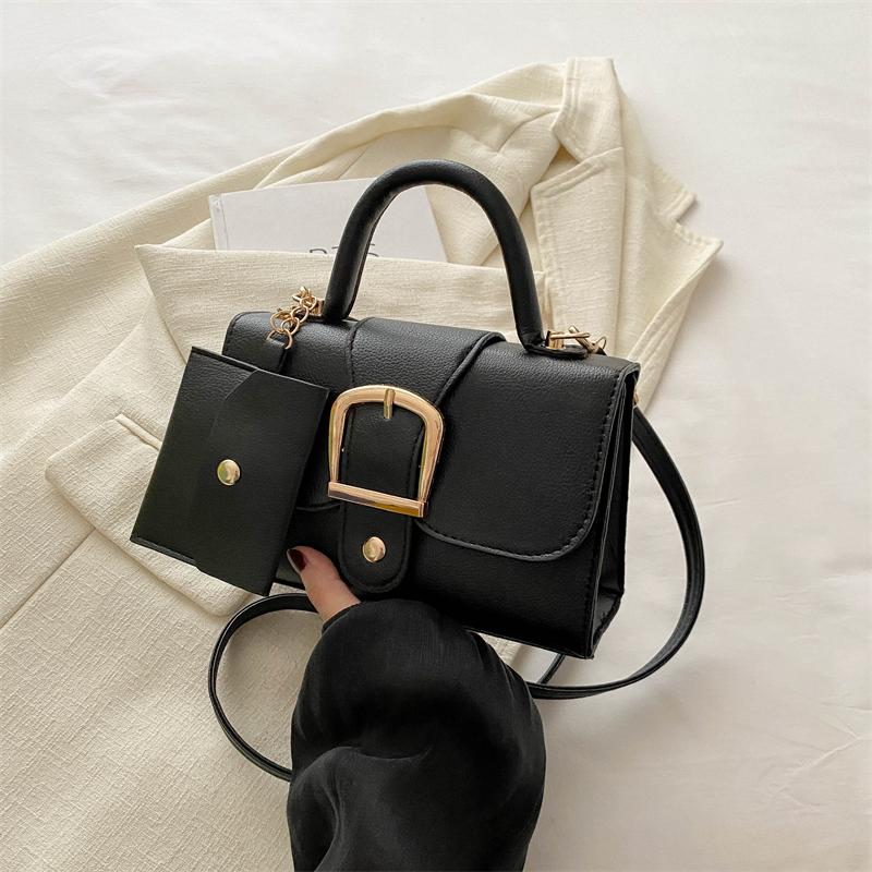 

1 шт. Однотонная квадратная сумка на одно плечо, модная сумка через плечо с держателем для карт, в который можно положить мобильный телефон