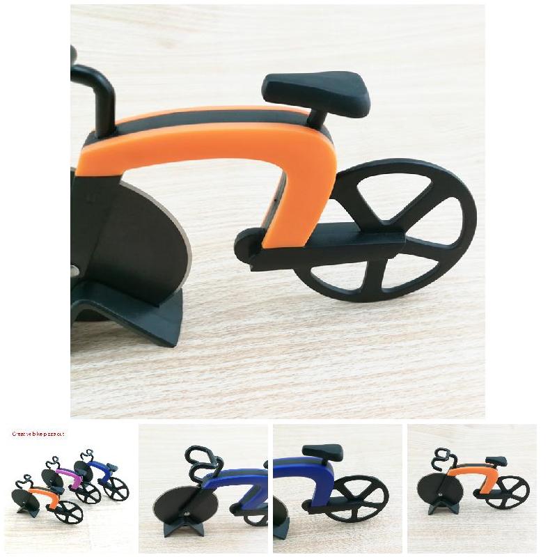 Bicycle Pizza Cutter Wheel Stainless Steel Plastic Bike Roller Pizza Chopper Slicer Kitchen Gadget