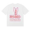24SS cross-border European and American tide brand RHUDE micro-label letter skull print short-sleeved t-shirt men's and women's American high street