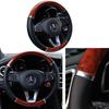 Universal Auto Car Steering Wheel Cover Mahogany Wood Leather Fit 37-38cm Wheel Car Steer Wheel Covers Car Interior