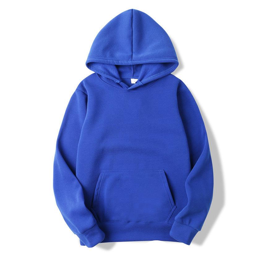 Autumn and Winter Sweater Men's Hooded Trend Hoodie Men's Jacket Sports Pullover Solid Color