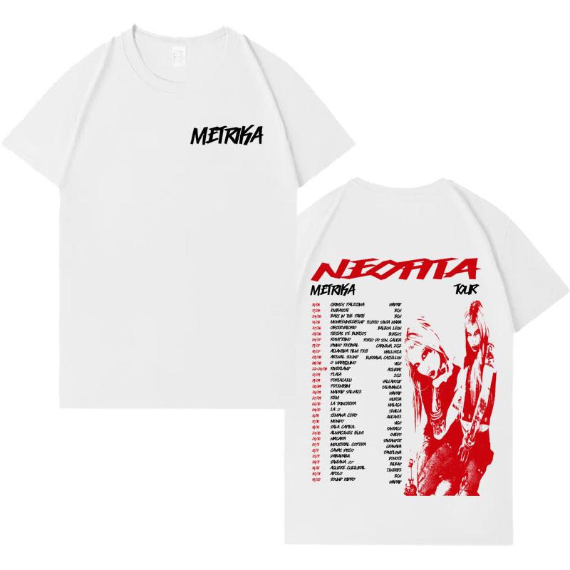 Rapper Metrika Fashion Album Graphic Tees Mens Women Oversized Cotton Tshirts Hip Hop High Quality Casual Short Sleeve Tshirt