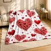 Red Hearts 3 Coral Fleece Blanket