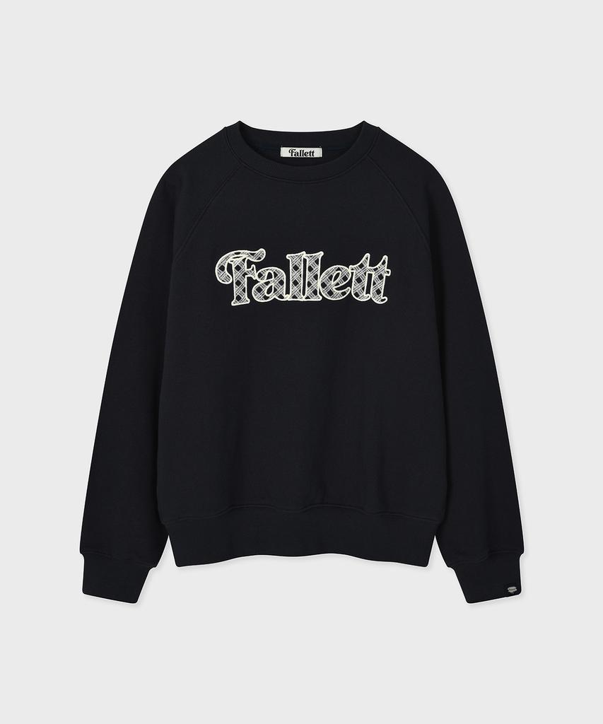 FALLETT Check Story Logo Sweatshirt Navy