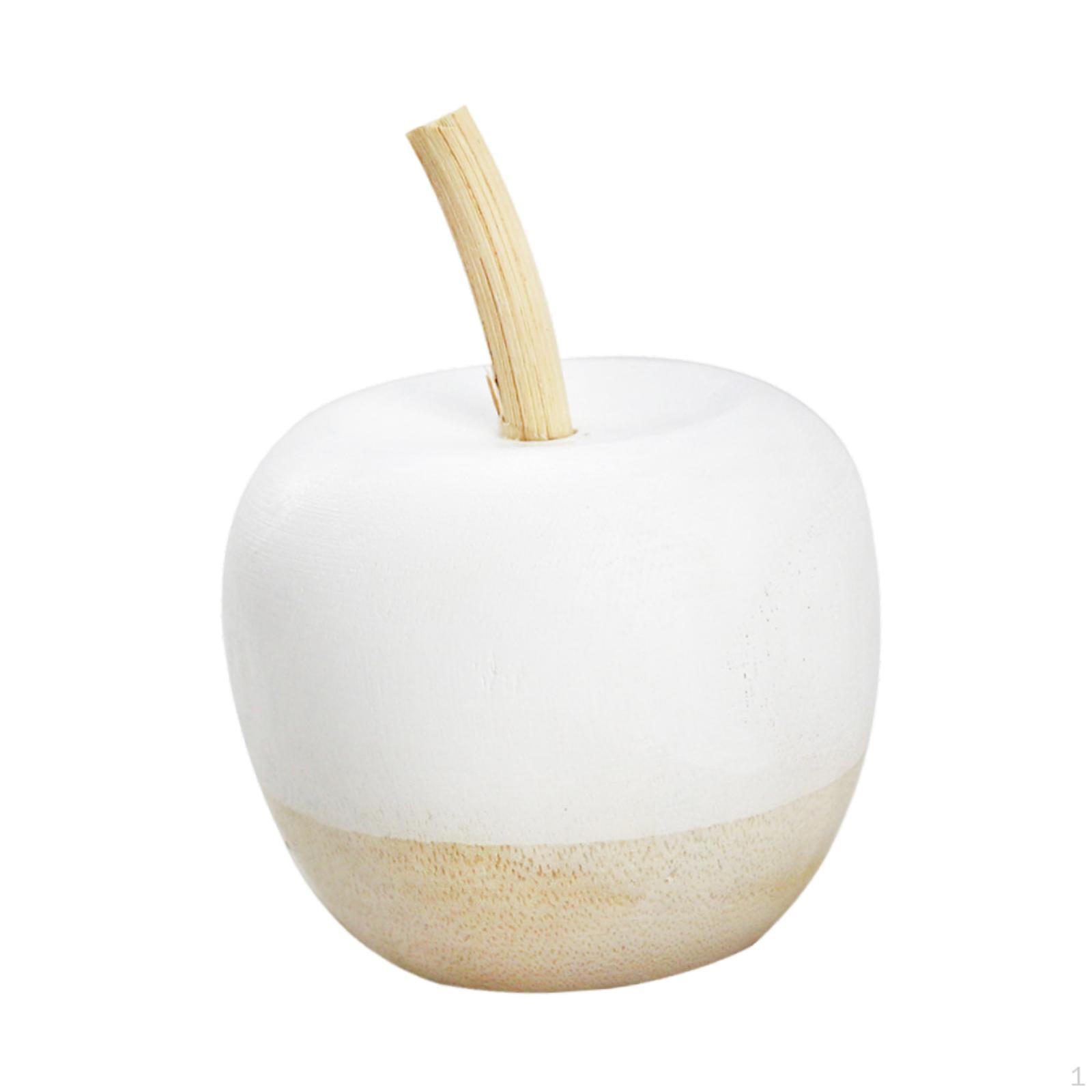 

Деревянная фигурка фрукта, украшение, коллекция, минималистичная скульптура, статуэтка для фестиваля, гостиной Apple 9cmx11.5cm