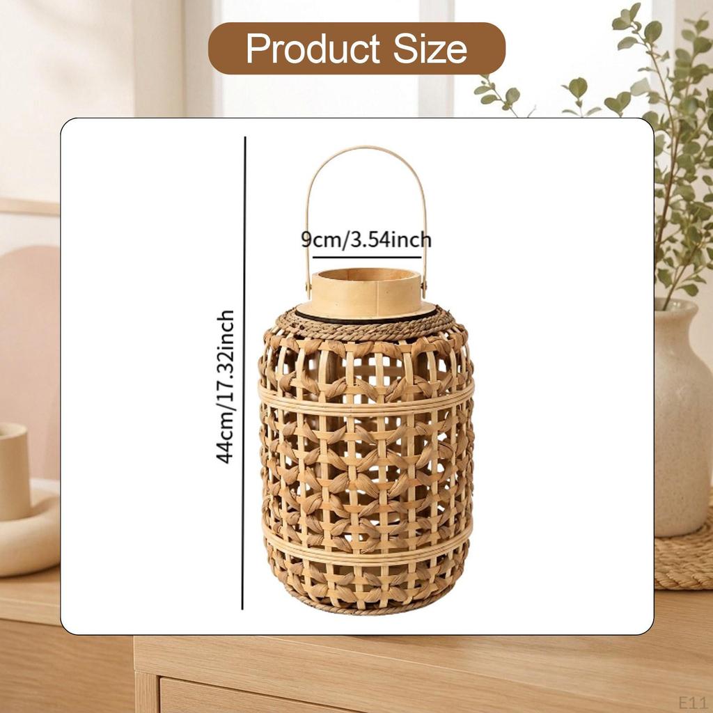 Decorative Handwoven Candle Holder Modern for Wedding Kitchen Indoor Outdoor A