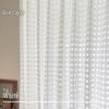Vintage Plaid Sheer Linen Curtains for Living Room & Bedroom - Light-Permeable, High-End Feel, New Style for Balcony Windows