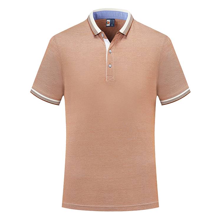HBT 606  200G Oude Two Tone Cotton Lapel POLO Shirt