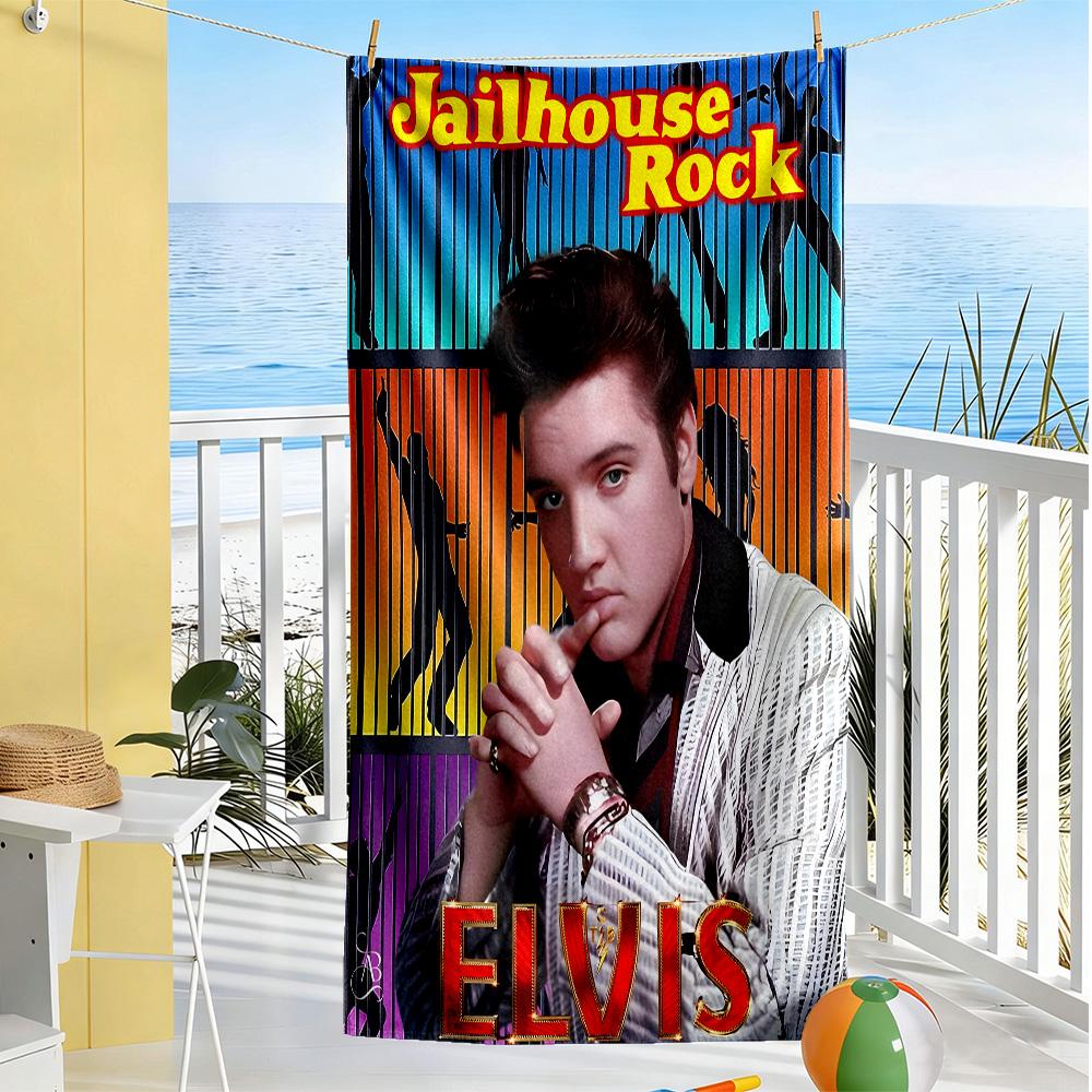 Elvis Presley Strandtuch für Strandreisen Tragbar Bedrucktes Strandtuch Outdoor-Accessoire Geburtstags-/Weihnachtsgeschenk