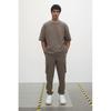 H M T sHirT Oversized fiT Dark Beige