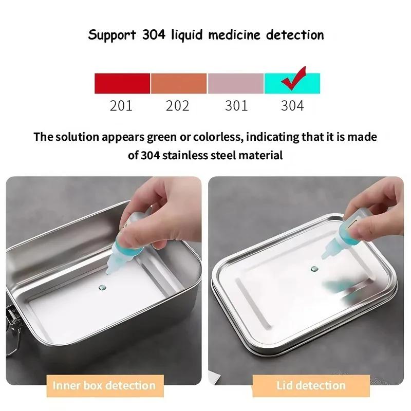 Portable Stainless Steel Lunch Box for Kids and Adults, Leak-Proof Bento Box, Travel Food Meal Prep Container Dishwasher Safe